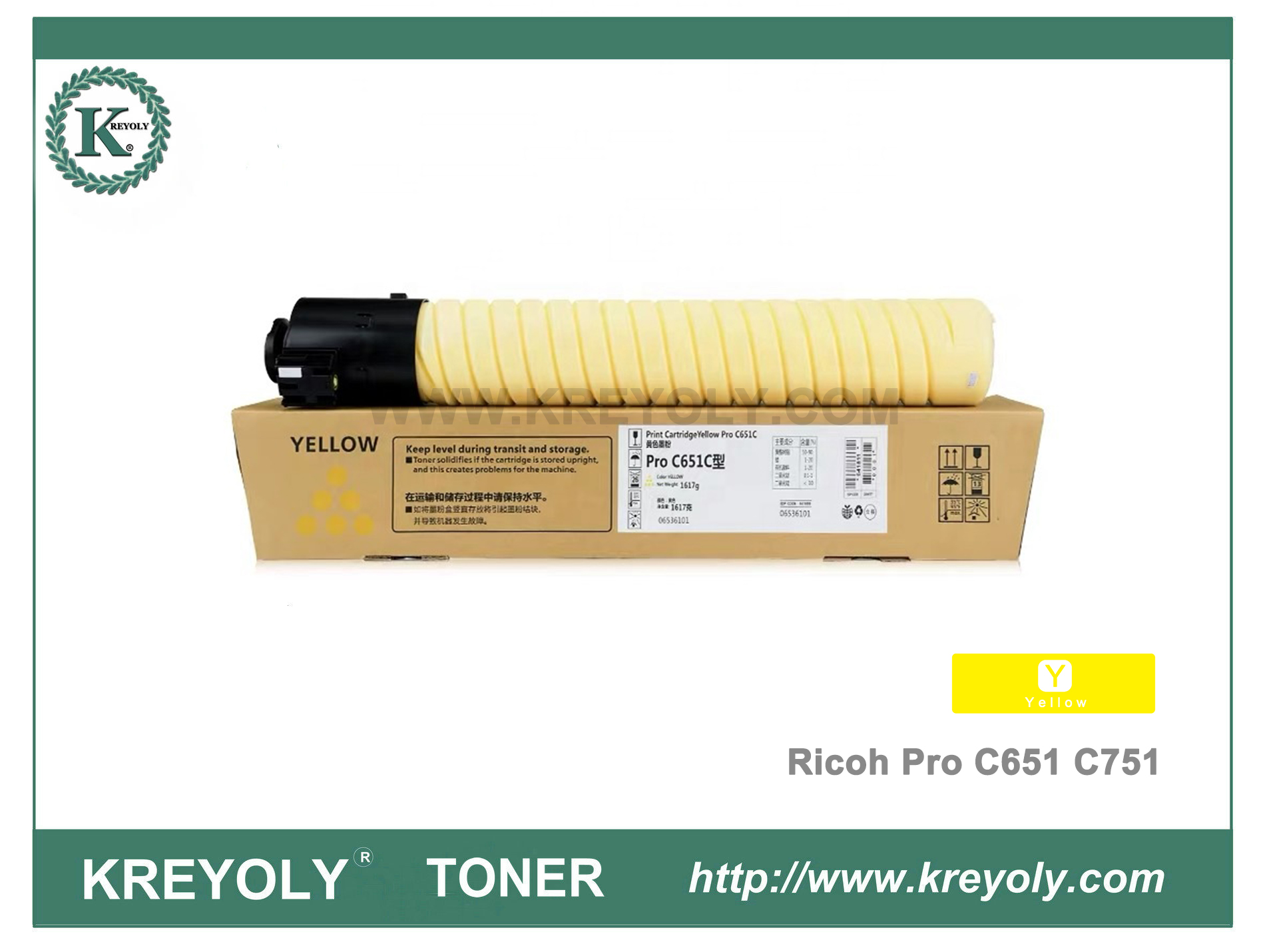 Cartucho de tóner Ricoh Color para Pro C651 C751