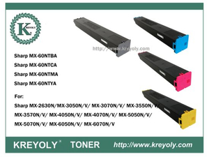 Tóner de color MX-60 para Sharp MX-M2630 / 3050/3070/3550/2570/4550/5050/5070/6050 / 6070N