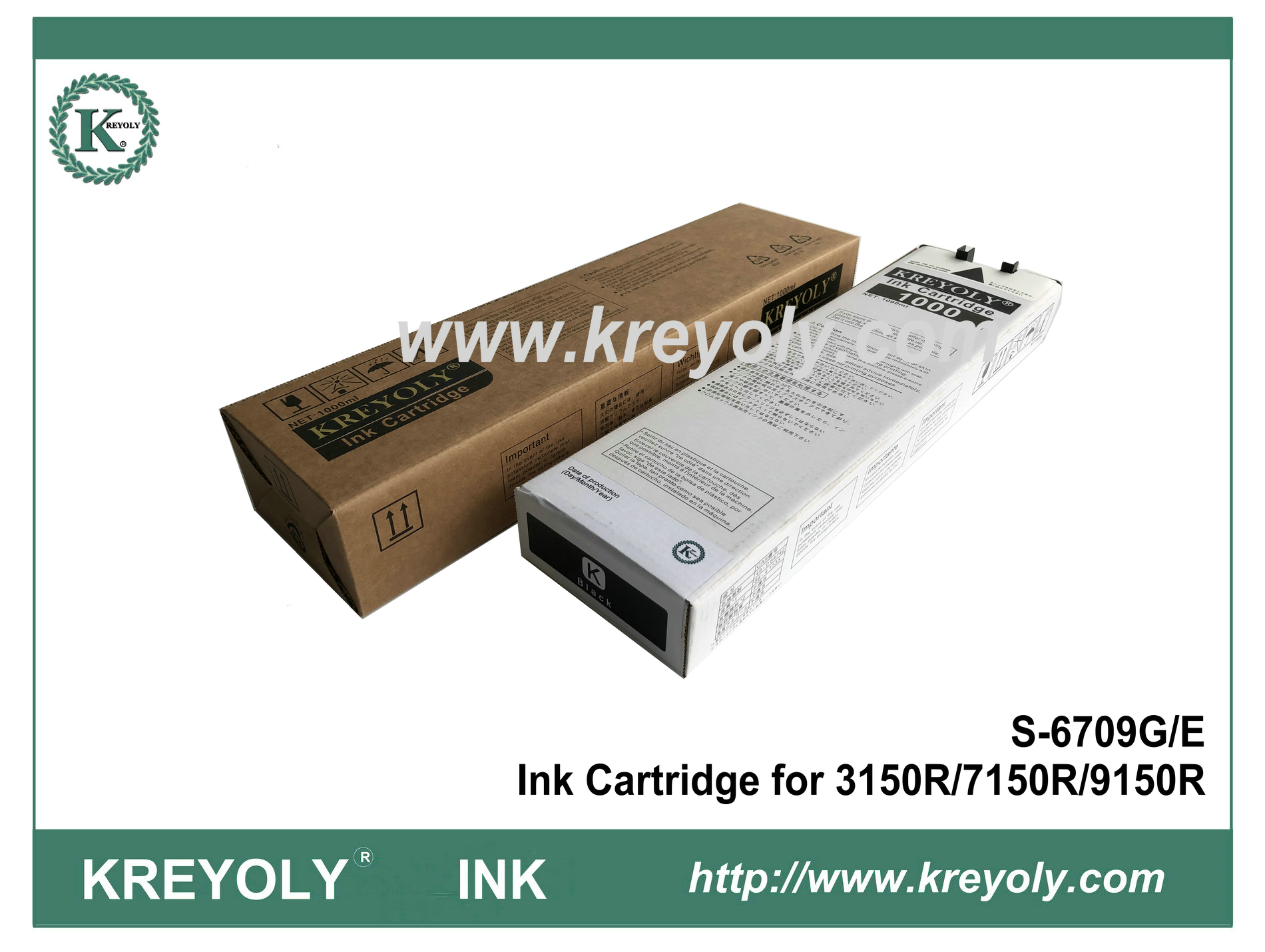 Cartucho de tinta negra S-6709 para RISO Comcolor 3150R 7150R 9150R Inkijador de tinta