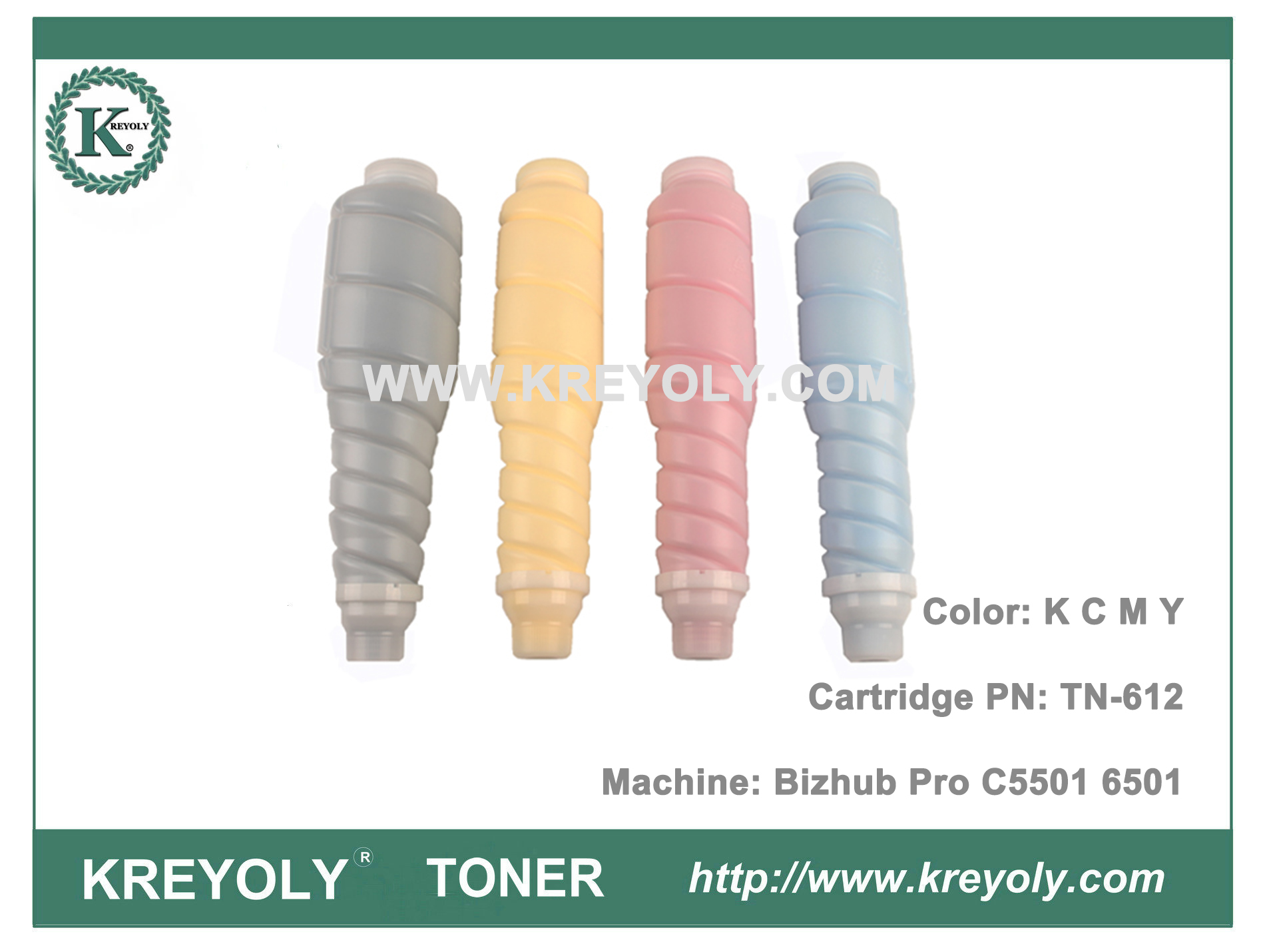 Cartucho de tóner de color TN612 para Koncia Minolta Bizhub Pro C5501 C6501