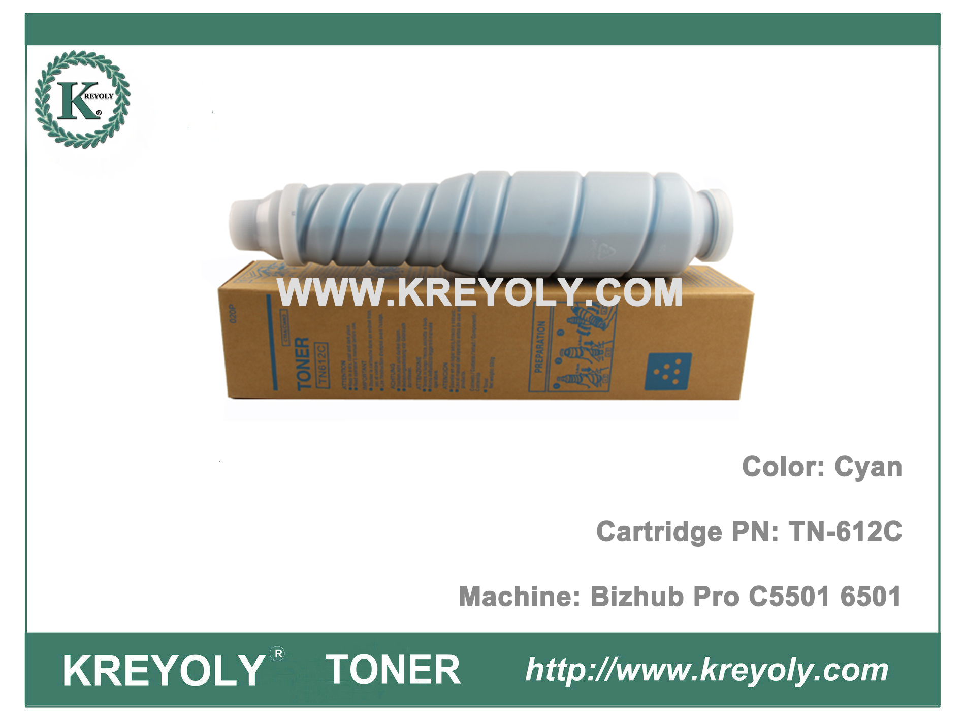 Cartucho de tóner de color TN612 para Koncia Minolta Bizhub Pro C5501 C6501