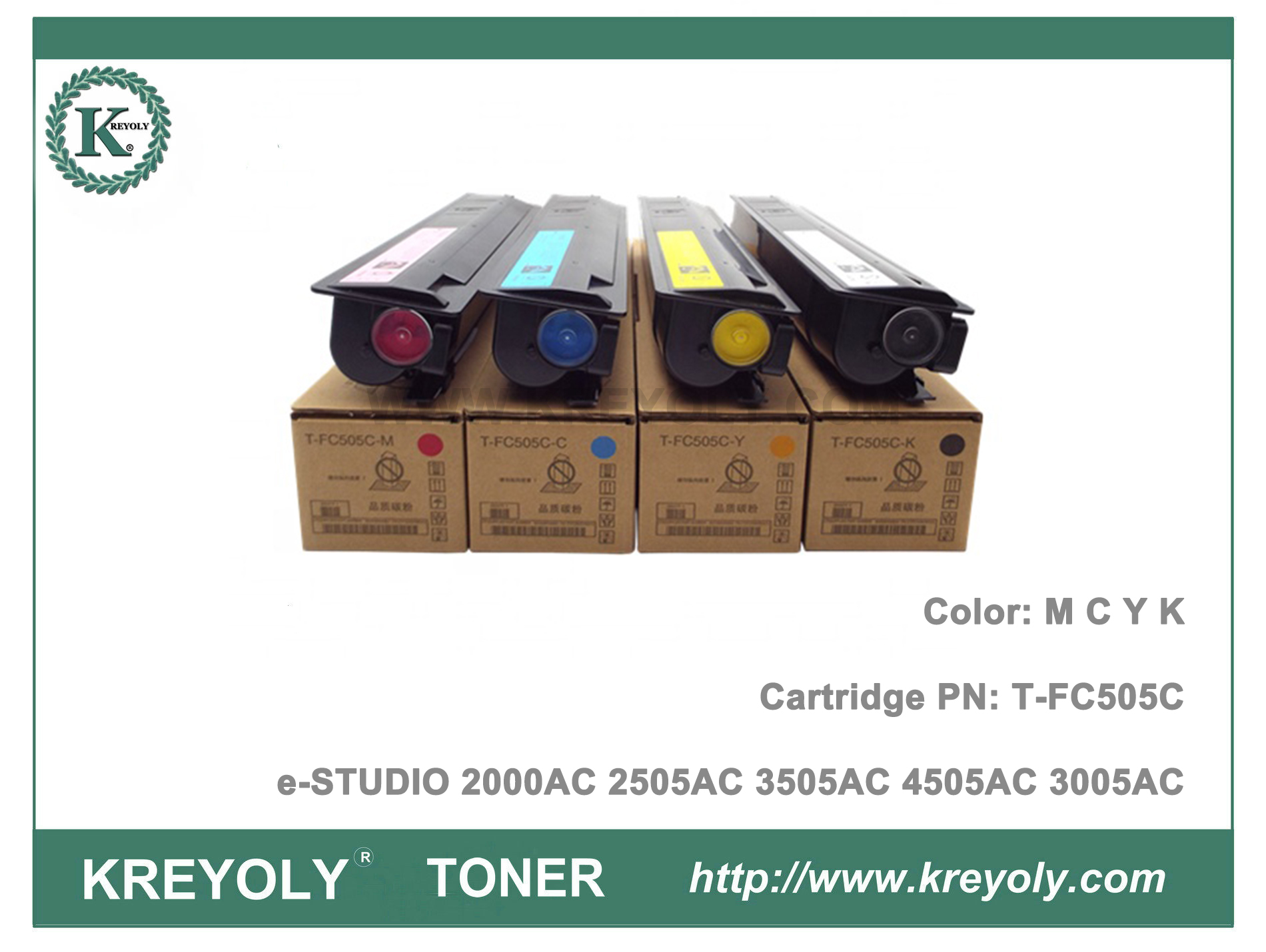 Cartucho de tóner de color Toshiba T-FC505 para e-Studio 2000AC 2505AC 3505AC 4505A 3005AC