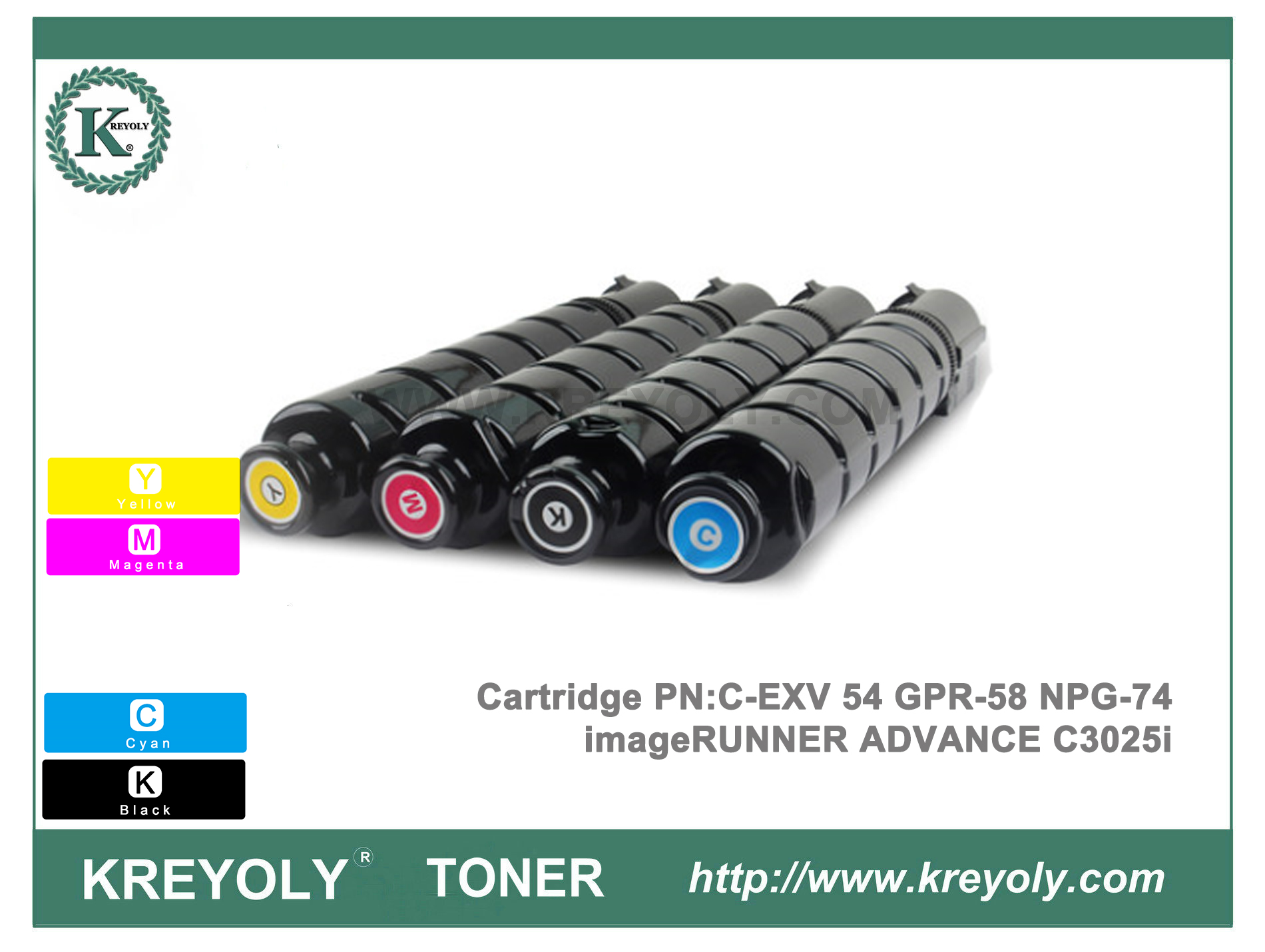 Nuevo cartucho de tóner Canon C-EXV54 GPR58 NPG74 para imageRUNNER ADVANCE C3025i