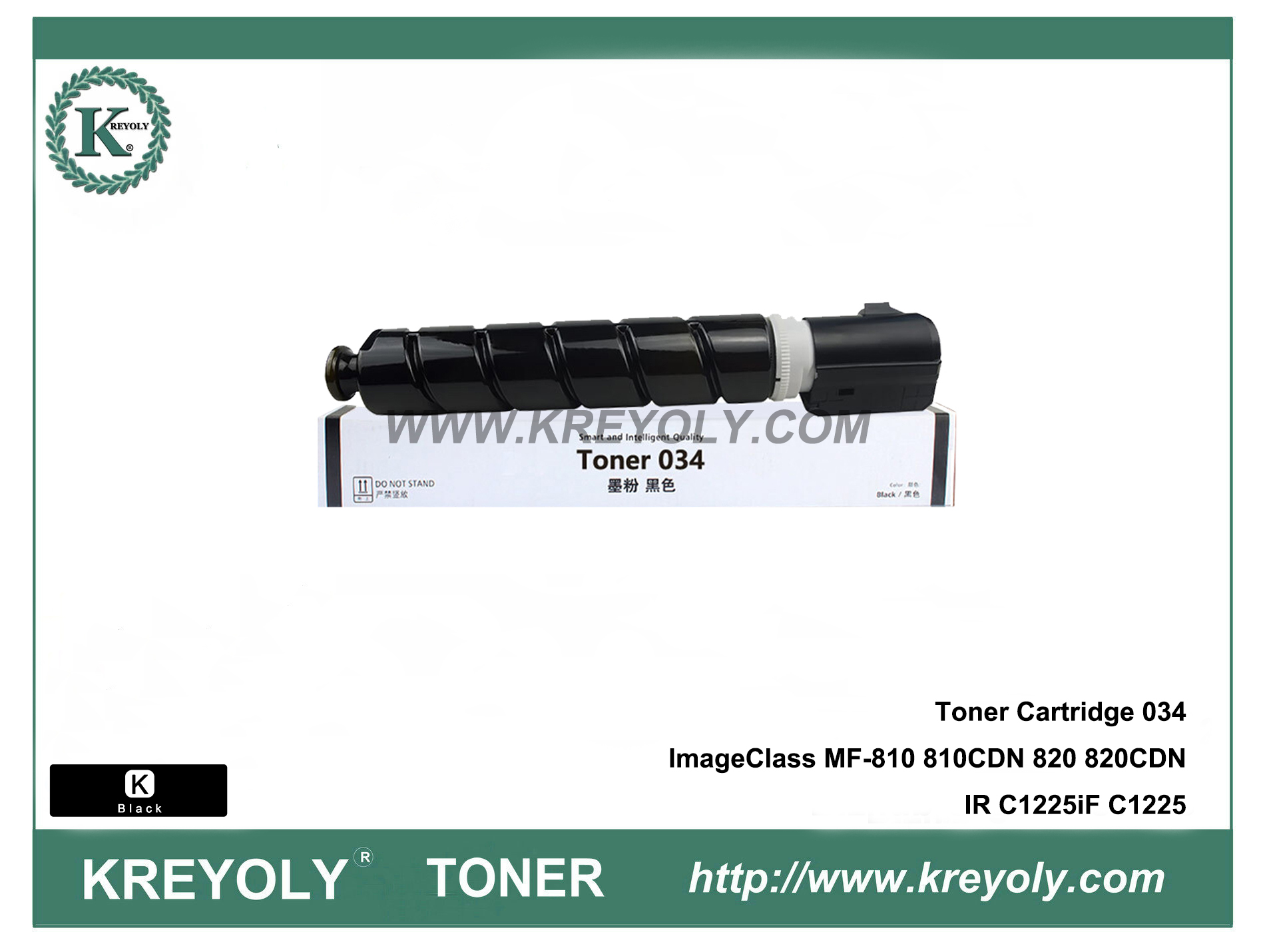 Cartucho de tóner CRG-034 para impresora Canon ImageClass MF810CDN MF820CDN IRC1225iF IRC1225 034