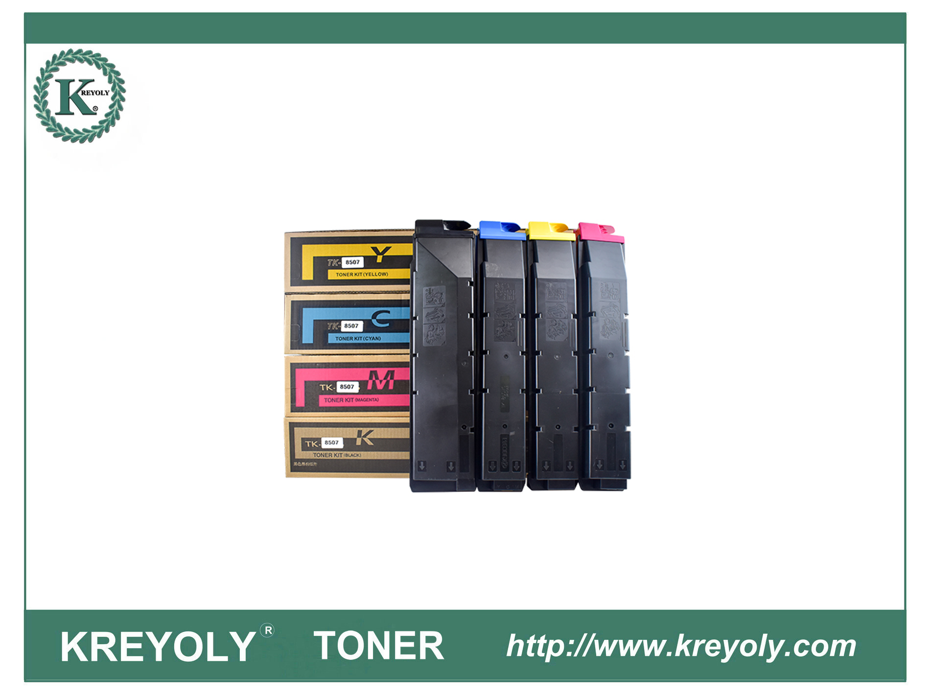 Cartucho de tóner fotocopiador Kyocera Kyocera TK8505 8506 8507 8508 8509 Color Bk C M Y Utilizado para Kyocera Taskalfa 4550ci/5550ci/5551ci